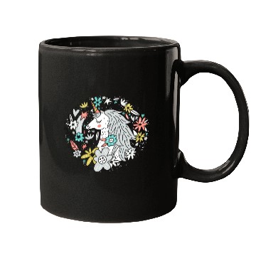 Discover Unicorn and flowers Mugs