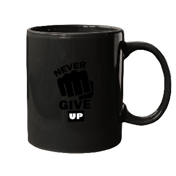 Discover Never give up Mugs