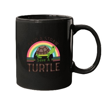 Discover Rainbow Skip A Straw Save A Turtle Turtles Lover Mugs