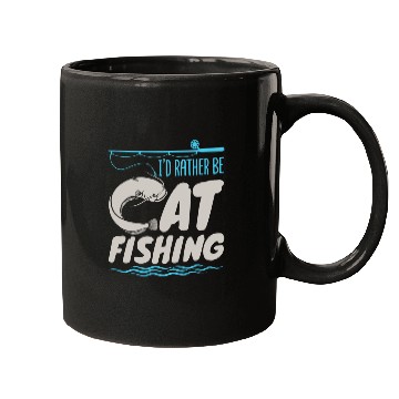 Discover Fisherman Catfish Fishing I'D Rather Be Catfishing Mugs