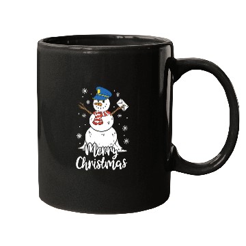 Discover Christmas Funny Postman Mailman Snowman Xmas Gift Mugs
