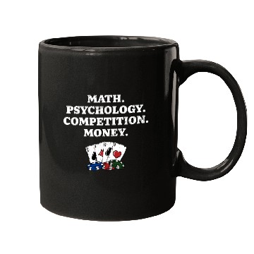 Discover Math Psychology Competition Money Gambler Poker Mugs