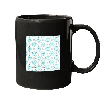 Discover Blue Snowflakes Pattern Mugs