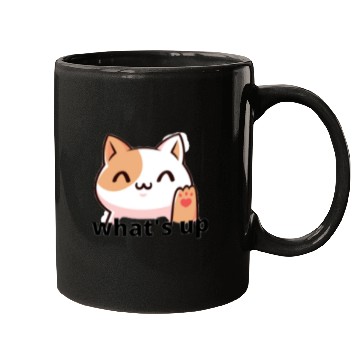 Discover what's up cat design style back to school Mugs