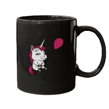 Discover Happy balloon unicorn comic Mugs
