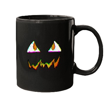 Discover Jack O Lantern Face Glitch Mugs