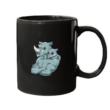 Discover Strong Rhino with Rhino Kid for a Rhinoceros Mugs