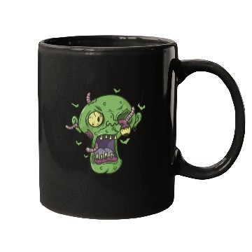 Discover creepy Halloween Head with Worms Mugs