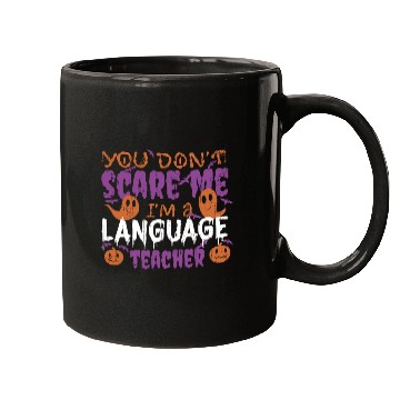 Discover Ghost Pumpkin Language Teacher Halloween Mugs