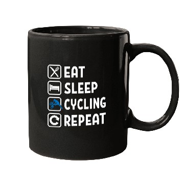 Discover Eat Sleep Cycling Repeat Mugs