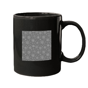 Discover Grey Snowflakes Pattern Mugs