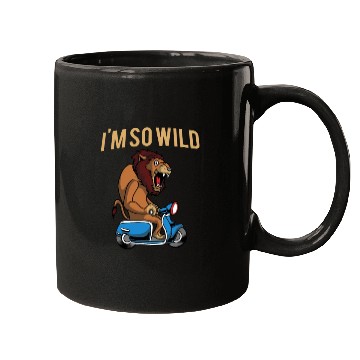 Discover Scooter Bike Scoot Moped I'm So Wild Mugs