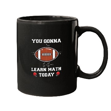 Discover American Football Ball and Math Teacher Mugs