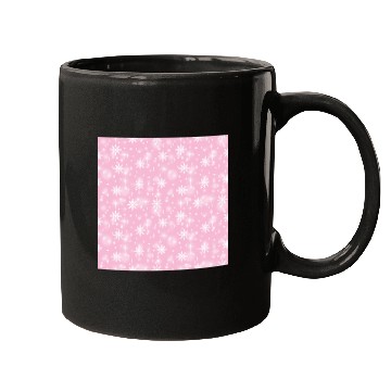 Discover Pink Snowflakes Pattern Mugs
