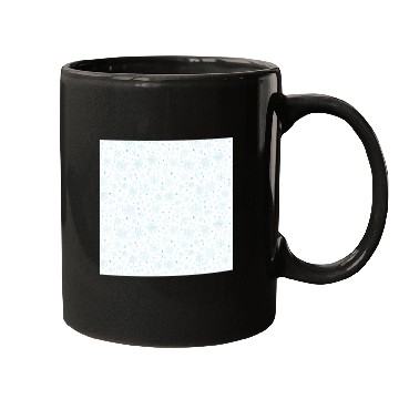 Discover Modern Snowflakes Pattern White Blue Mugs