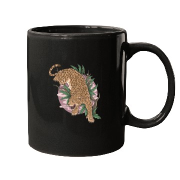 Discover leopard wild animal climb Mugs