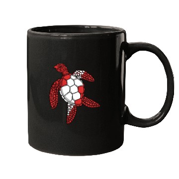 Discover Scuba Diver Red White Flag Turtle Scuba Diving Mugs