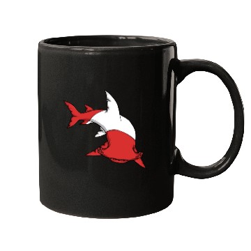 Discover Scuba Diver Red White Flag Hammerhead Scuba Diving Mugs
