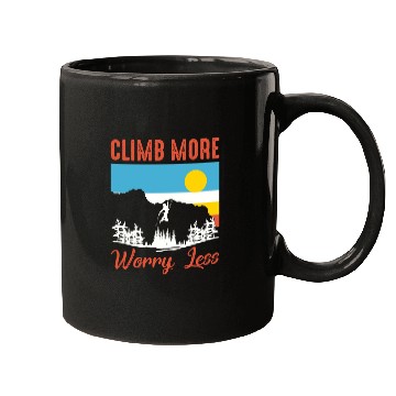 Discover Climbing Mountaineering Climber Mountains Hiking Mugs