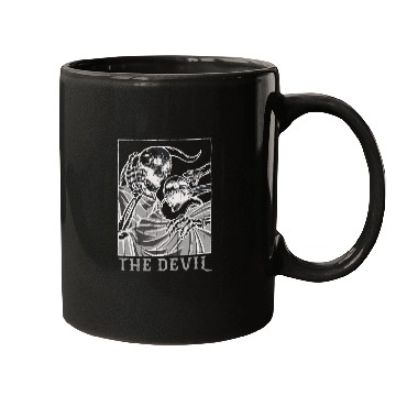 Discover Skeleton Bones Tarot Card Occult Devil Gothic Mugs