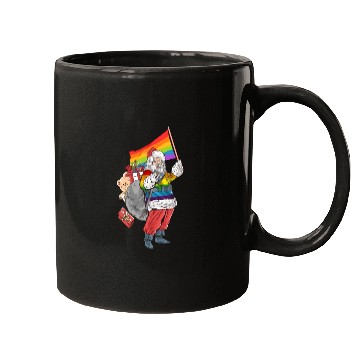 Discover LGBTQ Santa Claus Christmas Rainbow Mugs