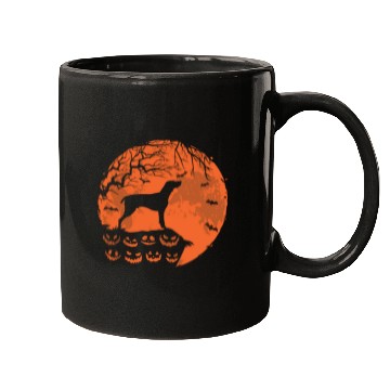 Discover German Shorthaired Pointer And Moon Halloween Mugs