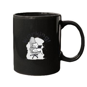 Discover Working Cat Busy Cat Owner Professional Worker Mugs