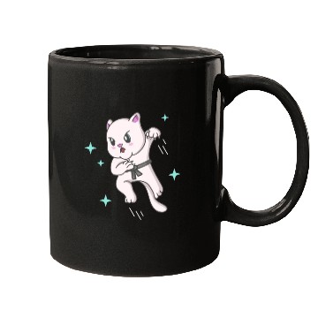 Discover Kawaii Cat Ninja Kitten Fighter Karate Mugs
