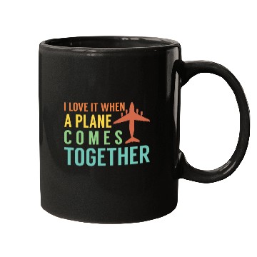 Discover Airline Pilot Plane Comes Together Aircraft Pun Mugs