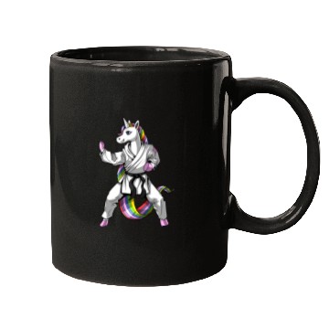 Discover Unicorn Karate Girl Mugs