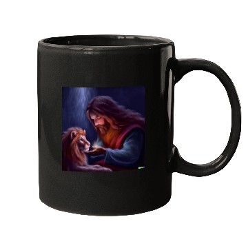 Discover Jesus Feeding Lion Mugs