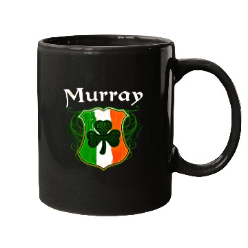 Discover Murray Irish Surname Ireland Flag Shield Shamrock Mugs