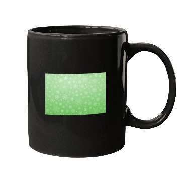 Discover Abstract Green Snowflakes Pattern Mugs