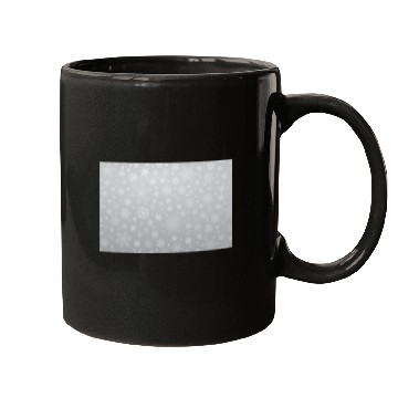 Discover Abstract Grey Snowflakes Pattern Mugs