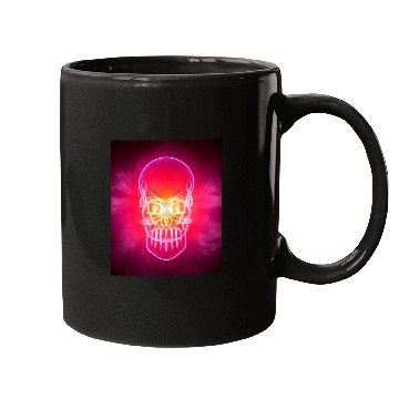 Discover Neon Glowing Celtic Tribal Skull Mugs