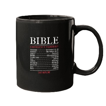 Discover Bible Emergency Numbers 24 7 Hotline - bible lover Mugs