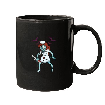 Discover Zombie Nurse Emergency Halloween Mugs