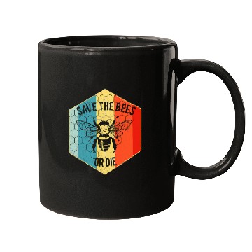 Discover Save the Bees or Die Mugs Retro Beekeeper Mugs