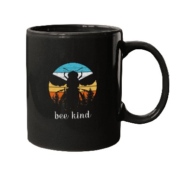 Discover Save the Bees Autumn Sunset Treeline Bee Kind Swea Mugs