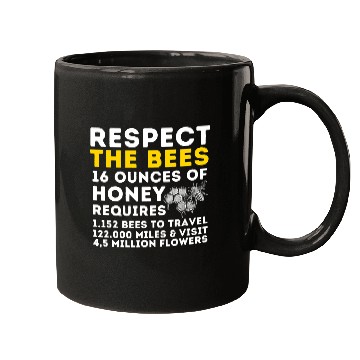Discover Respect The Bees Bee Lover Beekeeping Beekeeper T Mugs