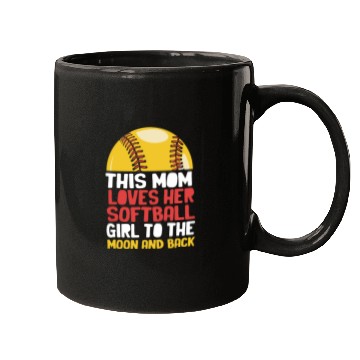 Discover Softball Player Daughter Softball Mom Mugs