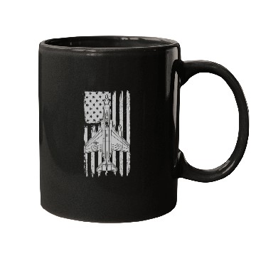 Discover F-4 Phantom Fighter Jet Airplane American Flag F4 Mugs