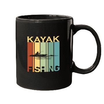 Discover Kayak Fishing Fishing Fisherman Retro Vintage Mugs