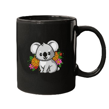 Discover Koala Bear in Flowers Mugs