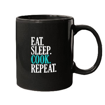 Discover Eat Sleep Cook Repeat Funny Cooking Chef Mugs