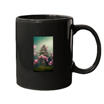 Discover Underwater Sakura Temple Mugs