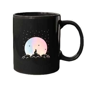 Discover Cat Lover Kitten Moon Pastel Mugs