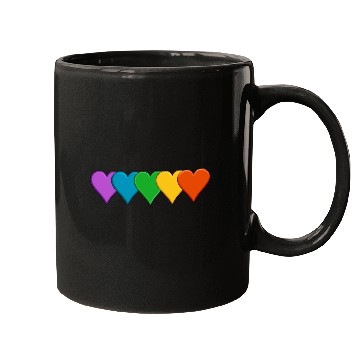 Discover Rainbow pride hearts Mugs