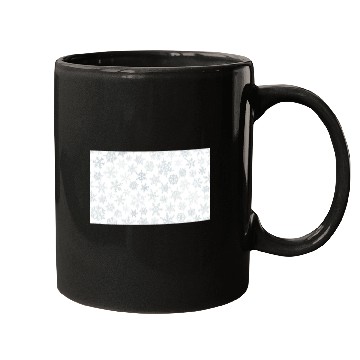 Discover Christmas Snowflakes Pattern Grey White Mugs