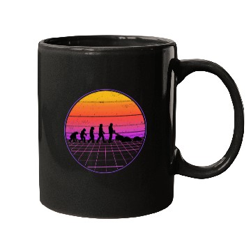 Discover Robotic Lawnmower Evolution Retro Mugs